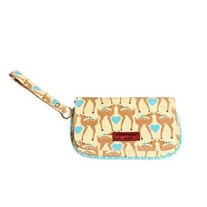 Bungalow 360 Novelty Deer Print Cotton Wristlet